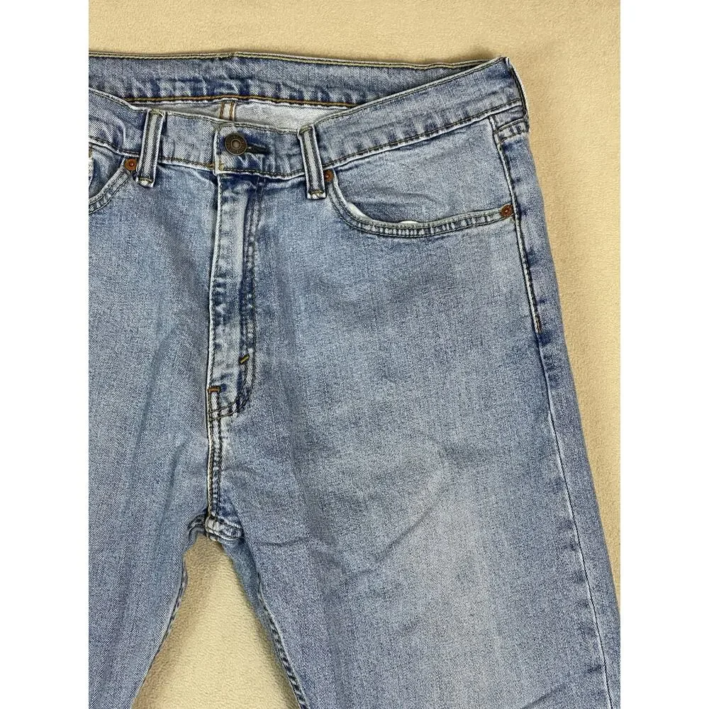 Levis 505 Jeans Mens 36x30 Blue Straight Leg Regular‎ Mid Rise Zip Fly Denim